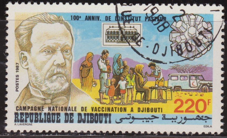 Djibouti 1987 Scott 624 Sello * Anniv. Instituto Pasteur Campaña de Vacunacion 220F